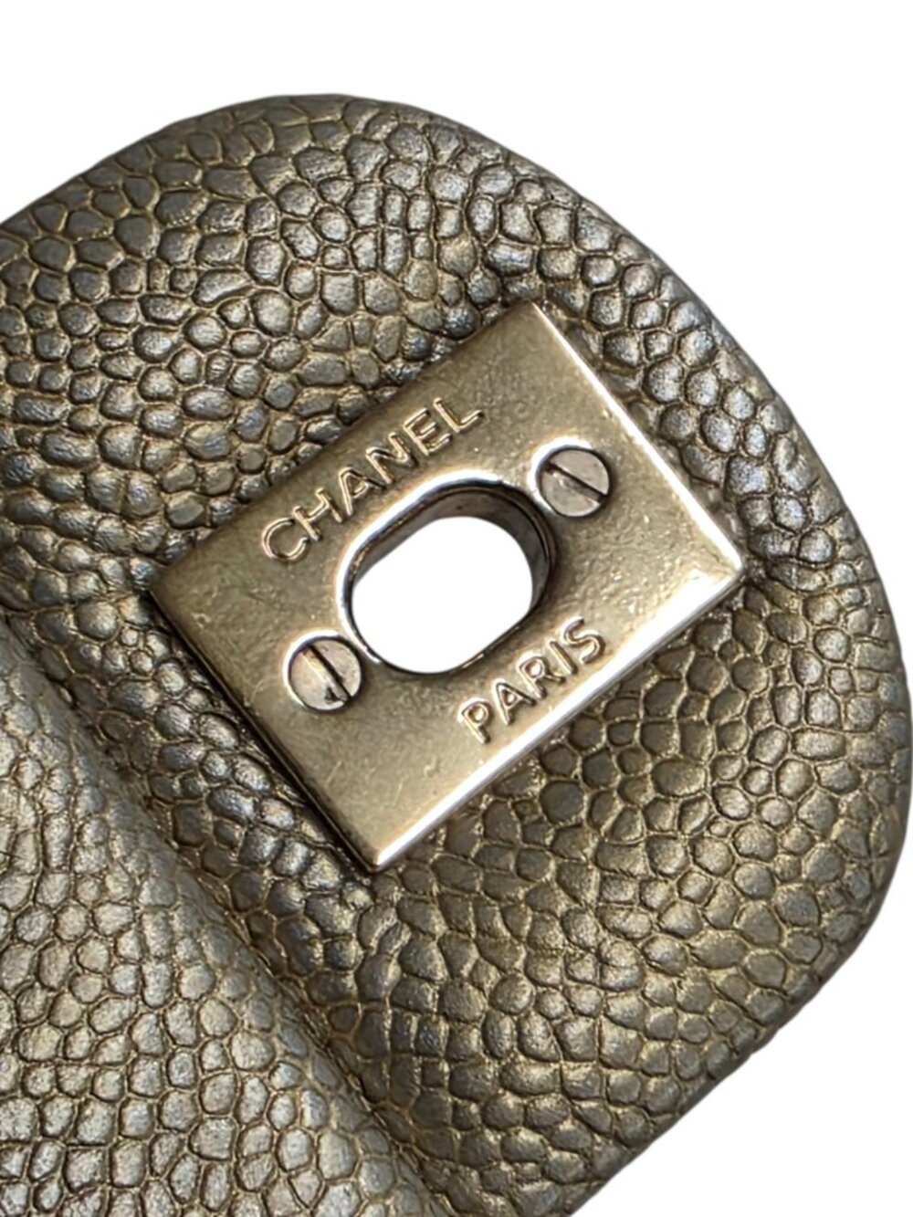 Chanel Pearl Caviar Gold Leather Quilted Classic Mini Single Flap Bag - Picture 10 of 16